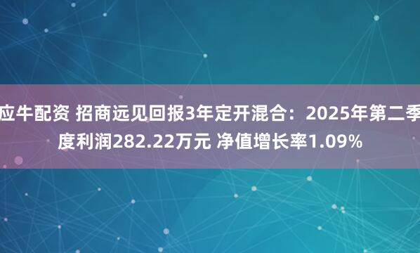 应牛配资 招商远见回报3年定开混合：2025年第二季度利润282.22万元 净值增长率1.09%